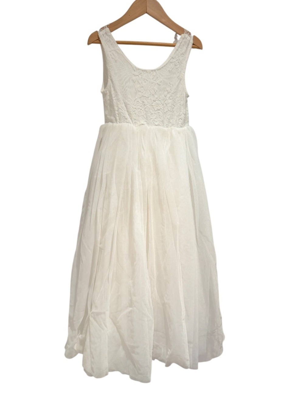 OUI BABE white lace maxi flower girl dress - size 5